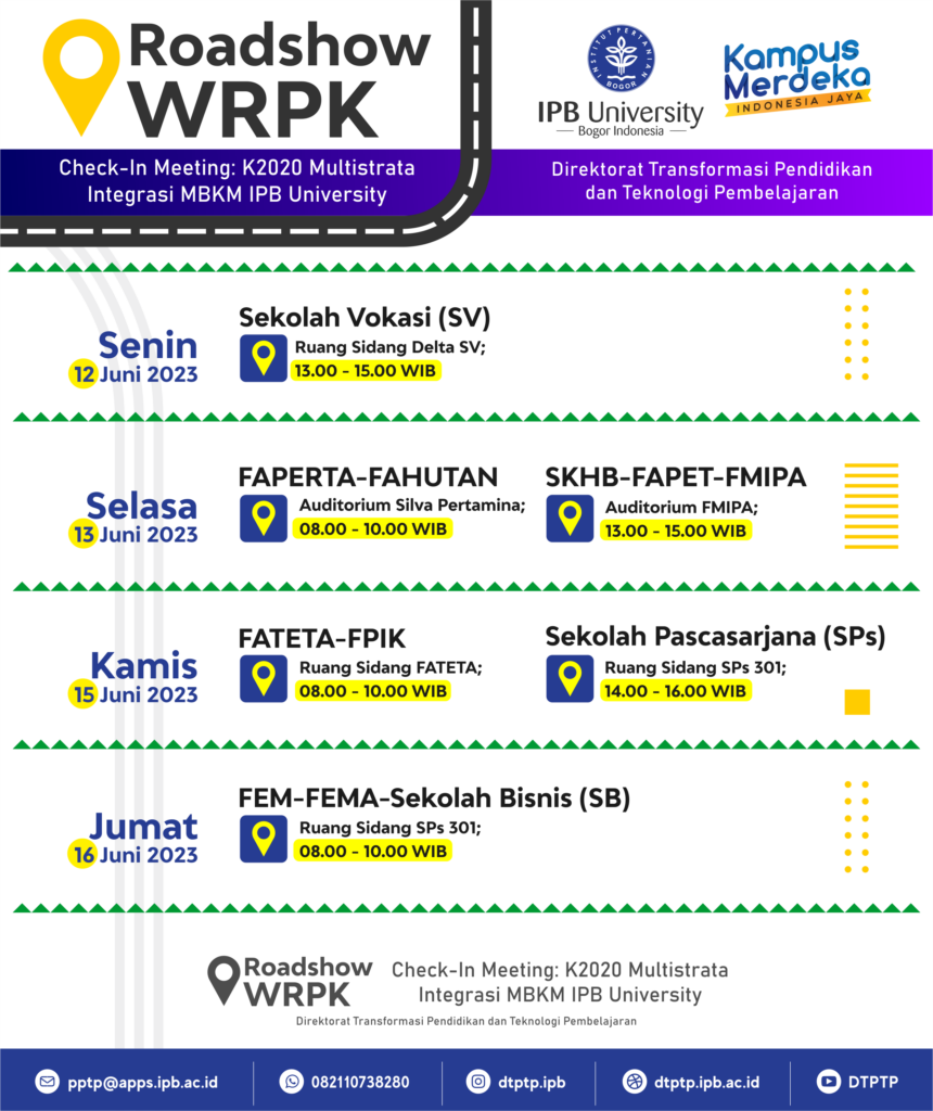 Roadshow WRPK | Check-In Meeting: K2020 Multistrata Integrasi MBKM IPB University